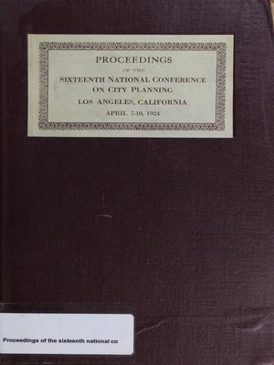 cover image of Proceedings of the Sixteenth National Conference on City Planning